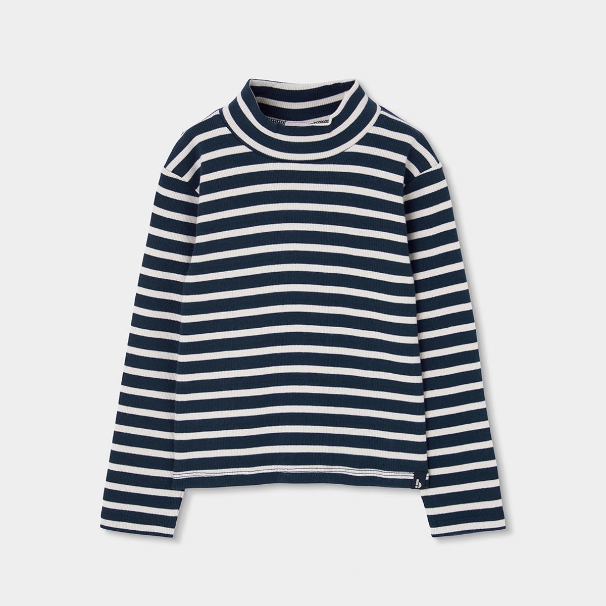 T-shirt en maille cotelée fille rayures multicolore, BOBOLI
