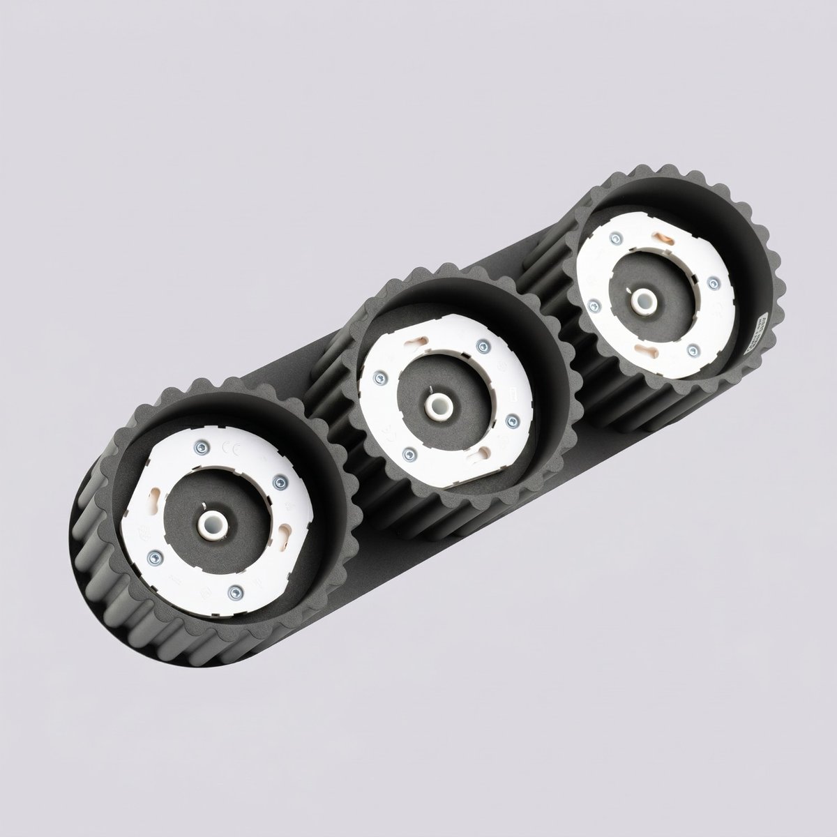 Plafonnier Aluminium Noir Gx53 3 AURA noir, EDEN