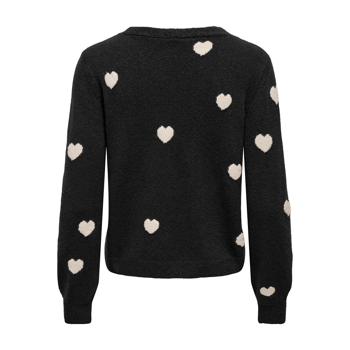 Gilet boutonné avec cœurs noir, ONLY