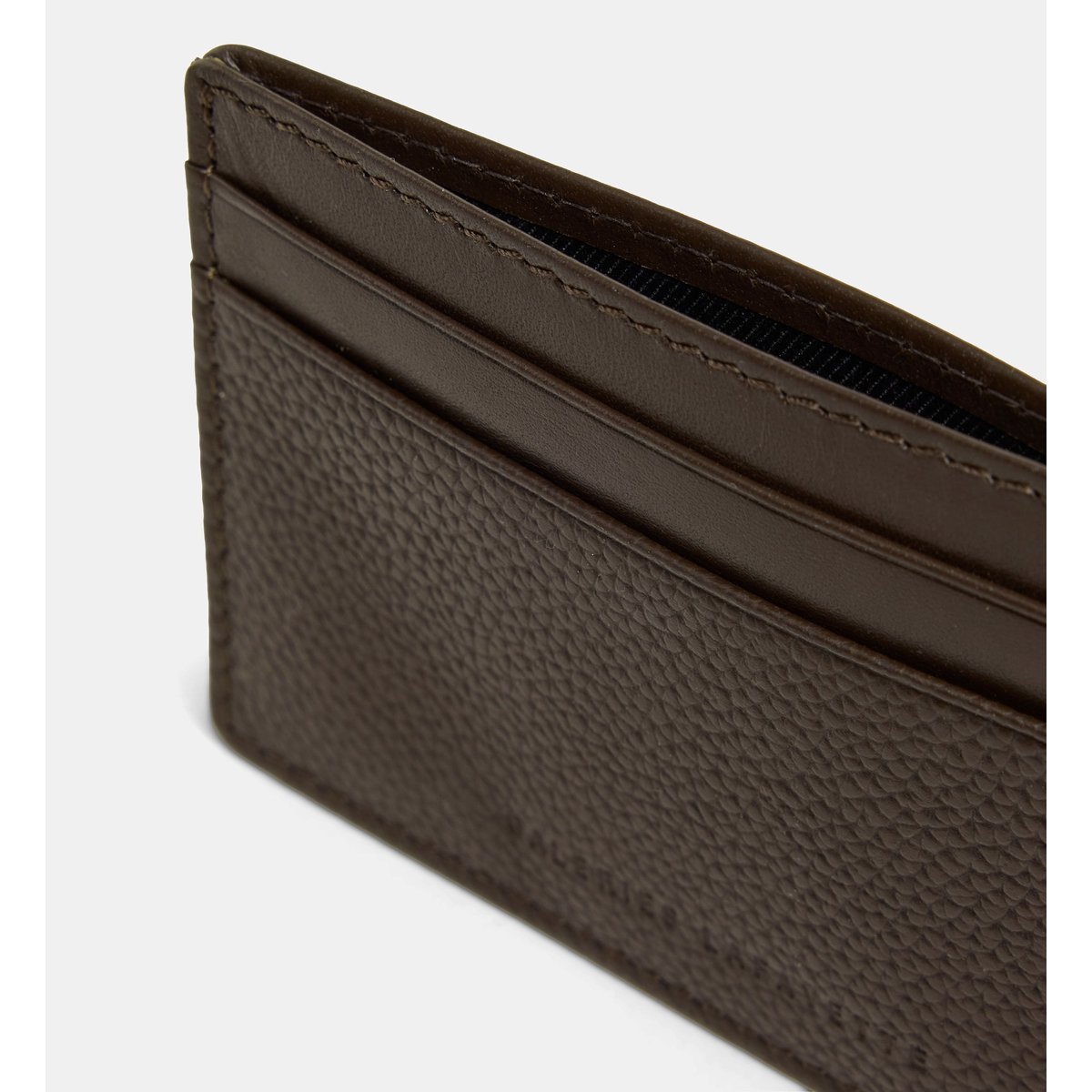 Porte-cartes julius cuir grainé marron, GALERIES LAFAYETTE