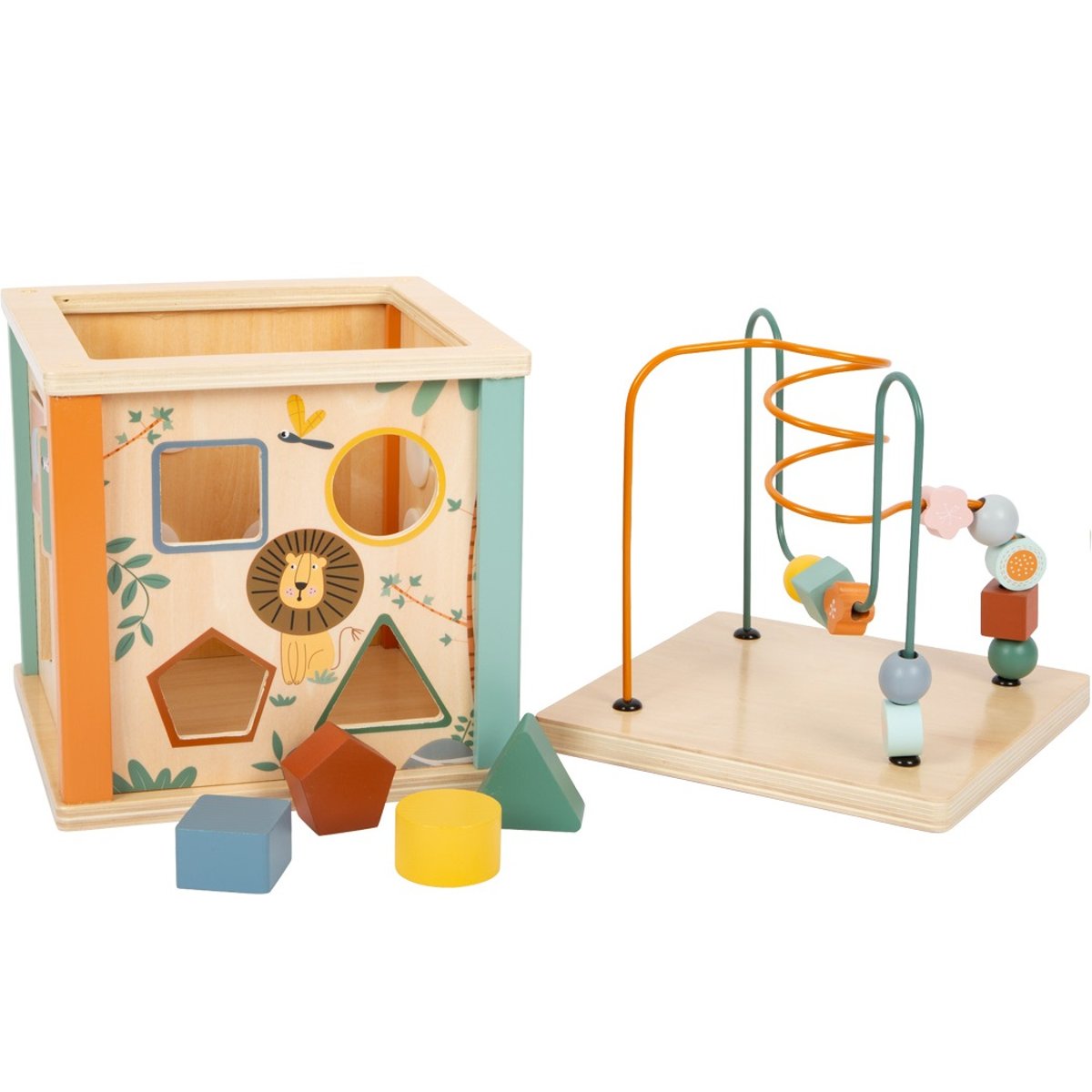 Cube de motricité Safari beige, SMALL FOOT COMPANY