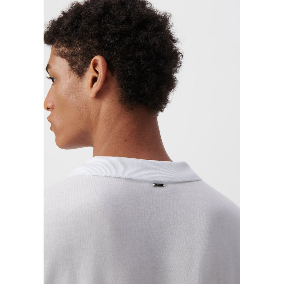 Polo en coton modal blanc, IKKS
