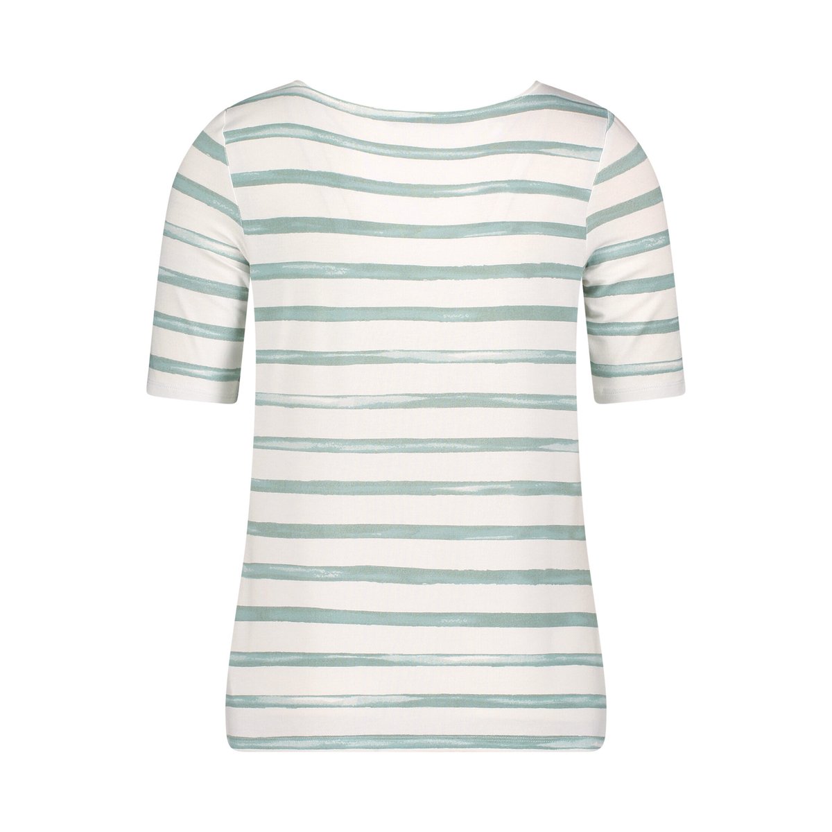 T-shirt à rainures à encolure bateau cream/mint, BETTY BARCLAY