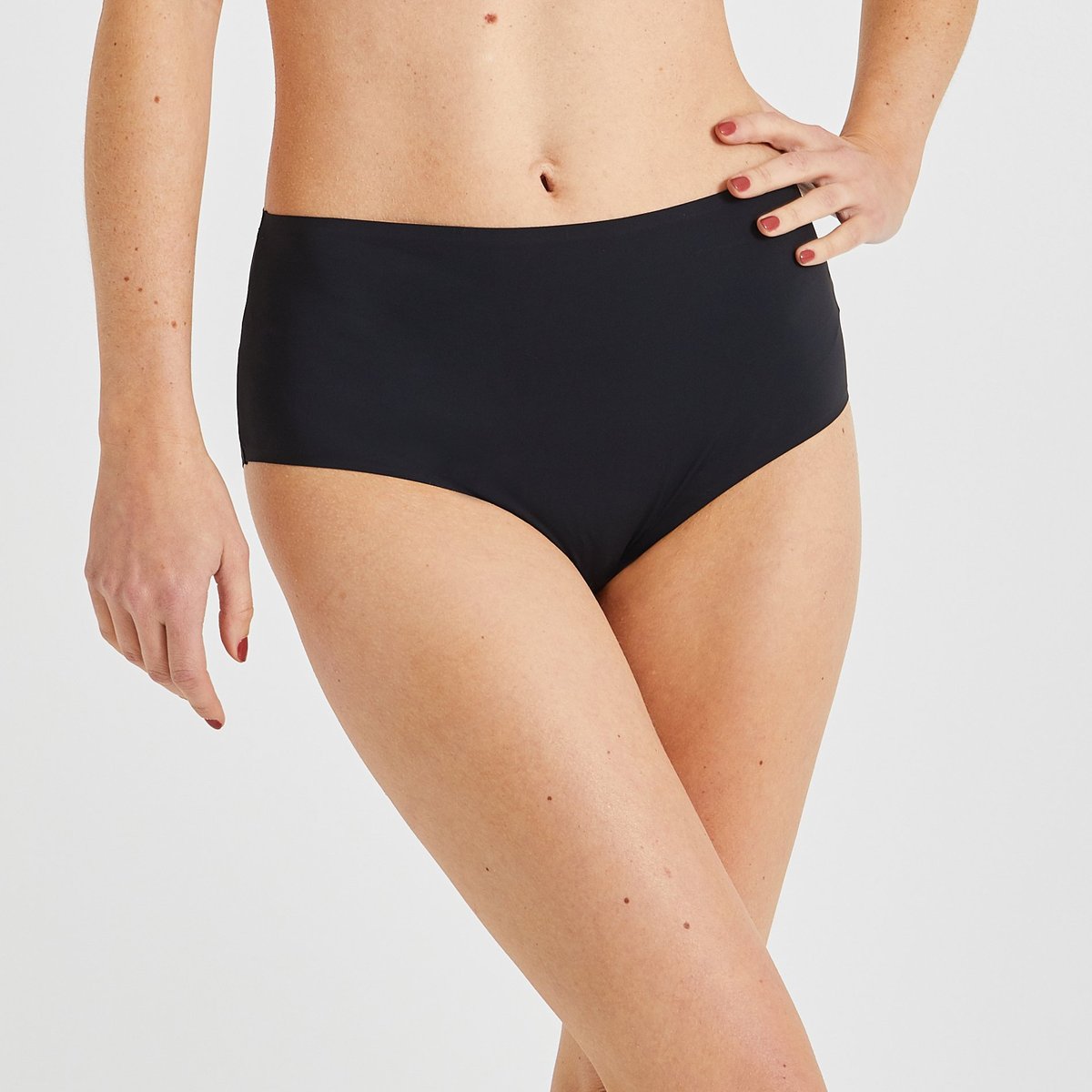 Culotte taille haute noir, MONOPRIX