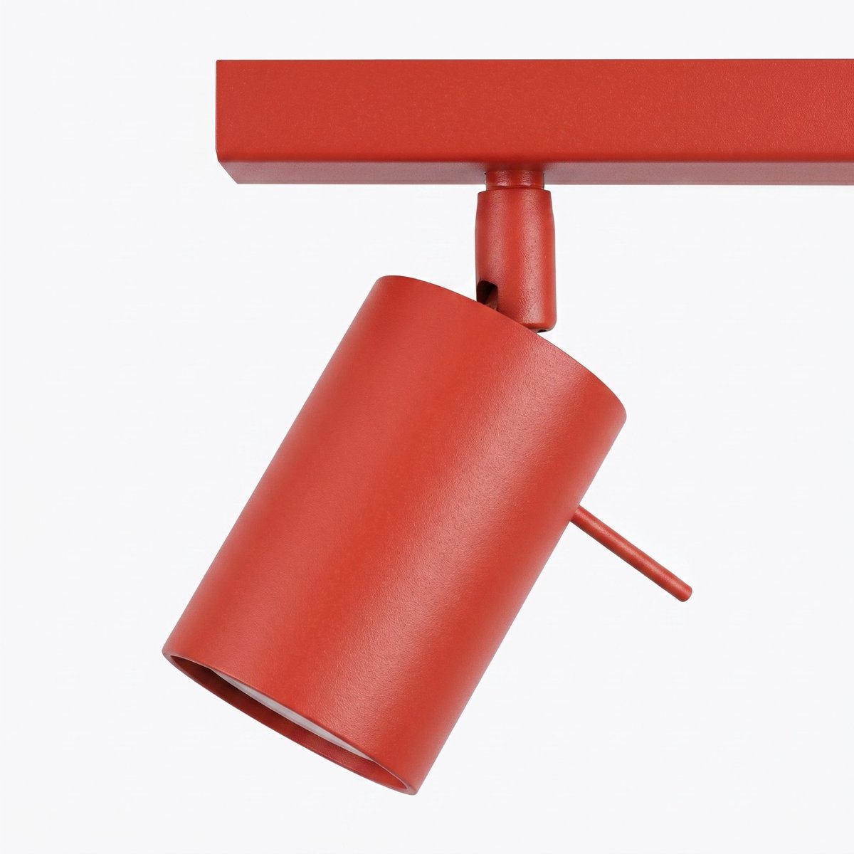 Plafonnier Acier Rouge GU10 4 RING rouge, EDEN