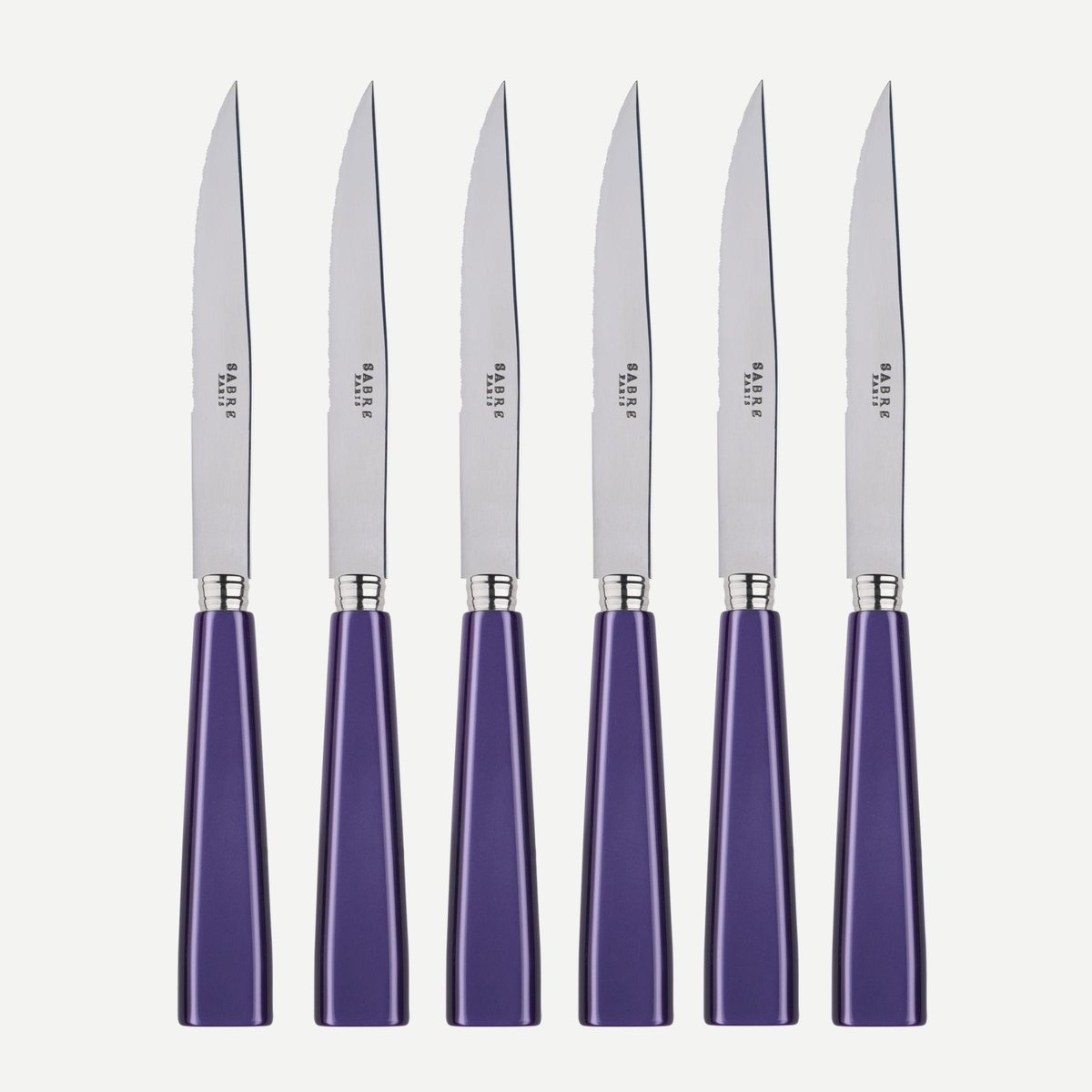 Set de 6 couteaux à steak, Icône violet, SABRE
