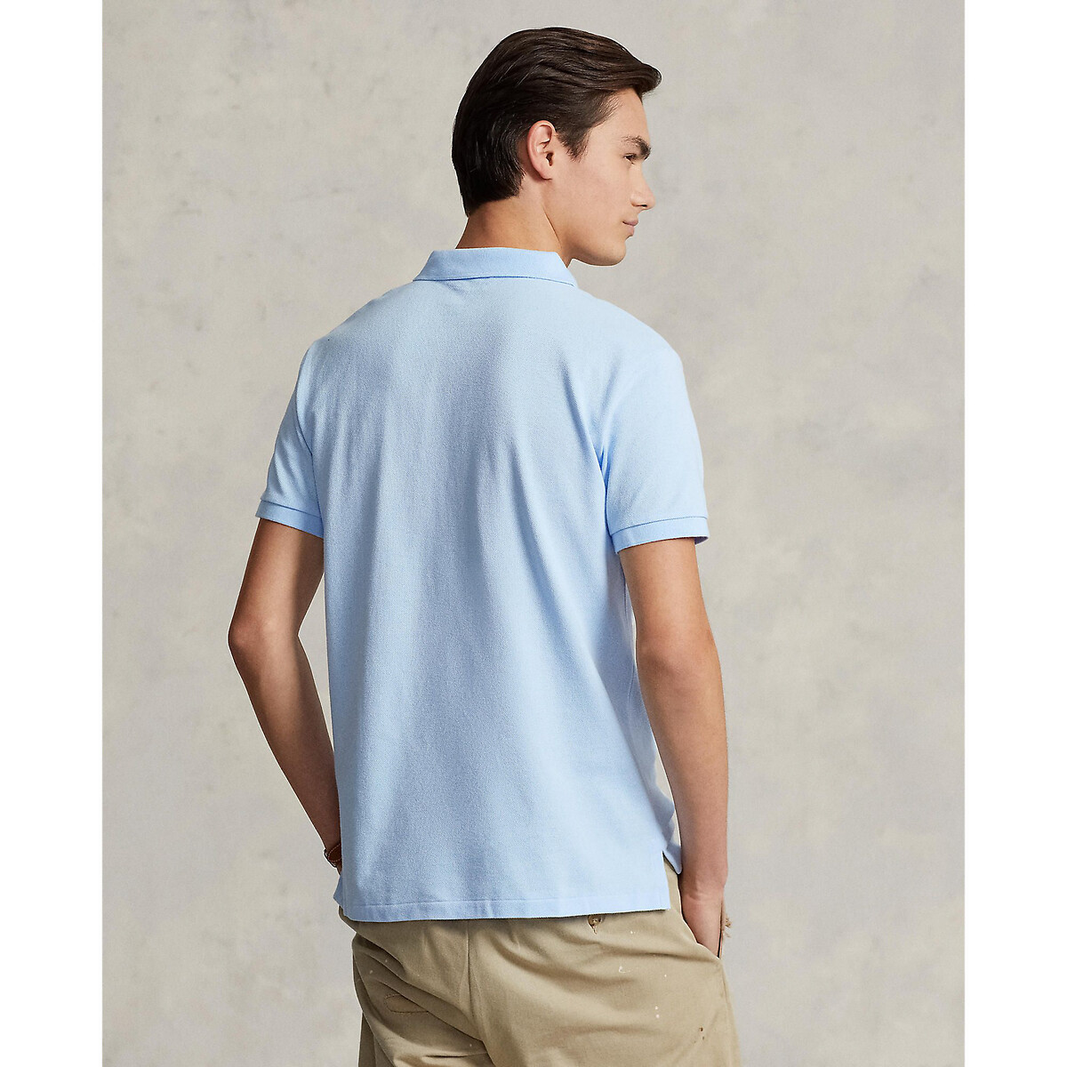 Custom Slim Fit Polo Shirt with Pony Player Embroidery sky blue, POLO RALPH LAUREN