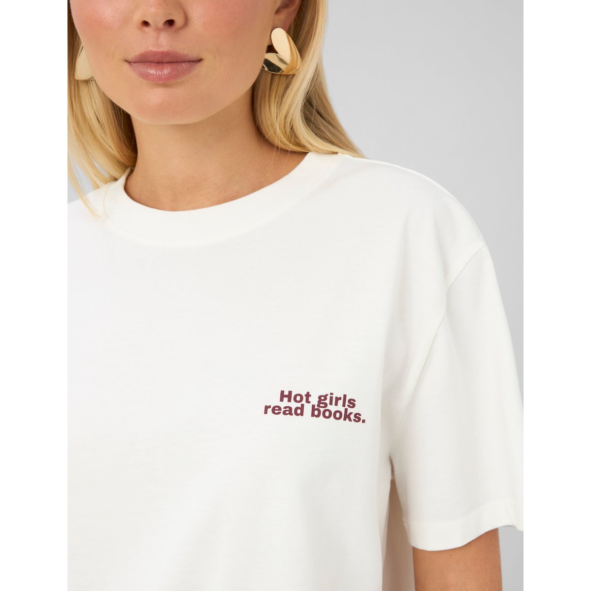 T-shirt imprimé blanc écru, BZB