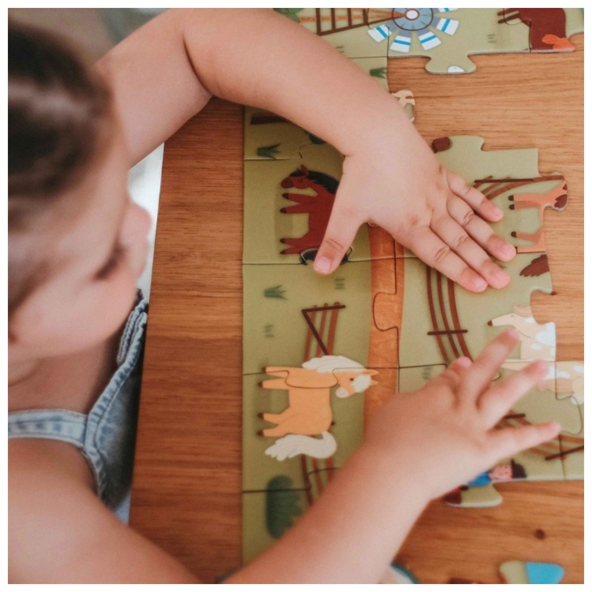 Livre et puzzle Les Poneys vert, SASSI JUNIOR