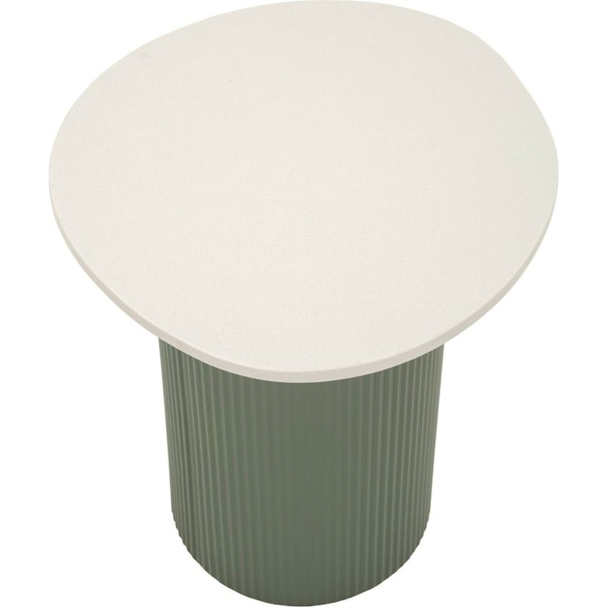 Table d'appoint ronde plateau effet marbre MODERN vert et blanc, RECOLLECTION