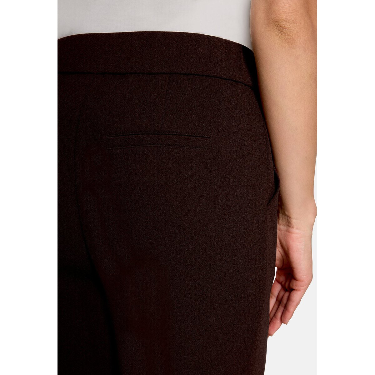 Pantalon casual à jambes larges chocolate plum, ZERO