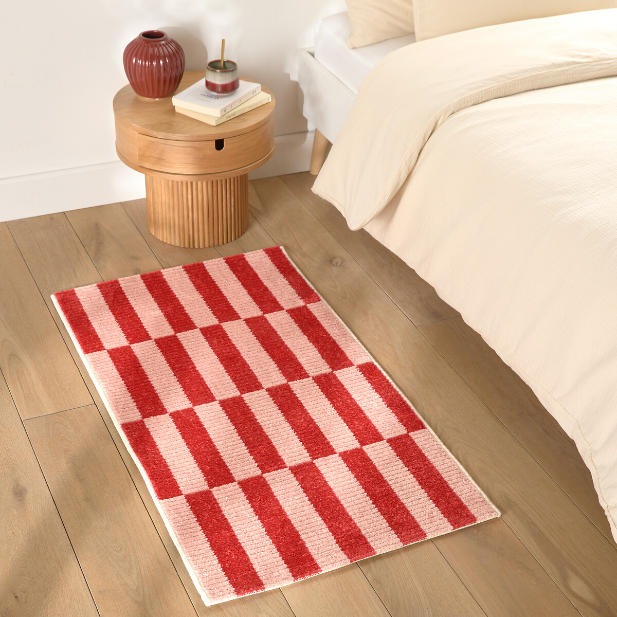 Descente de lit, TABAKA rouge/rose, LA REDOUTE INTERIEURS