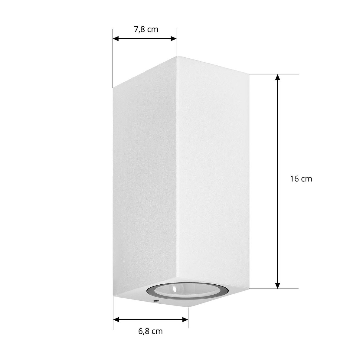 Applique extérieure en aluminium moderne blanc, PRIOS