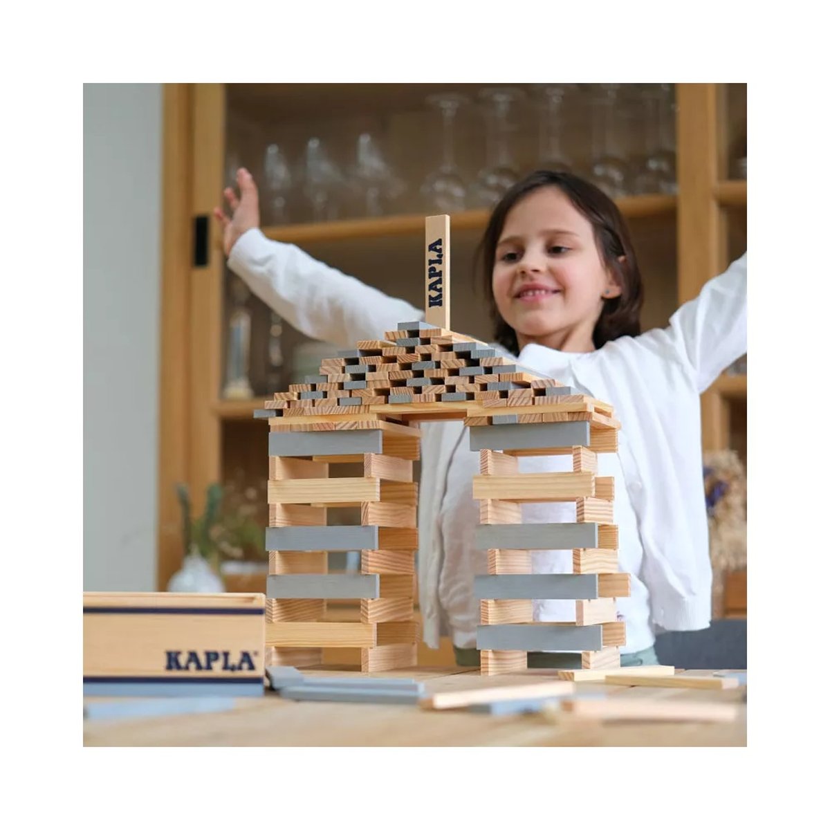 Coffret Kapla 40 planchettes gris, KAPLA