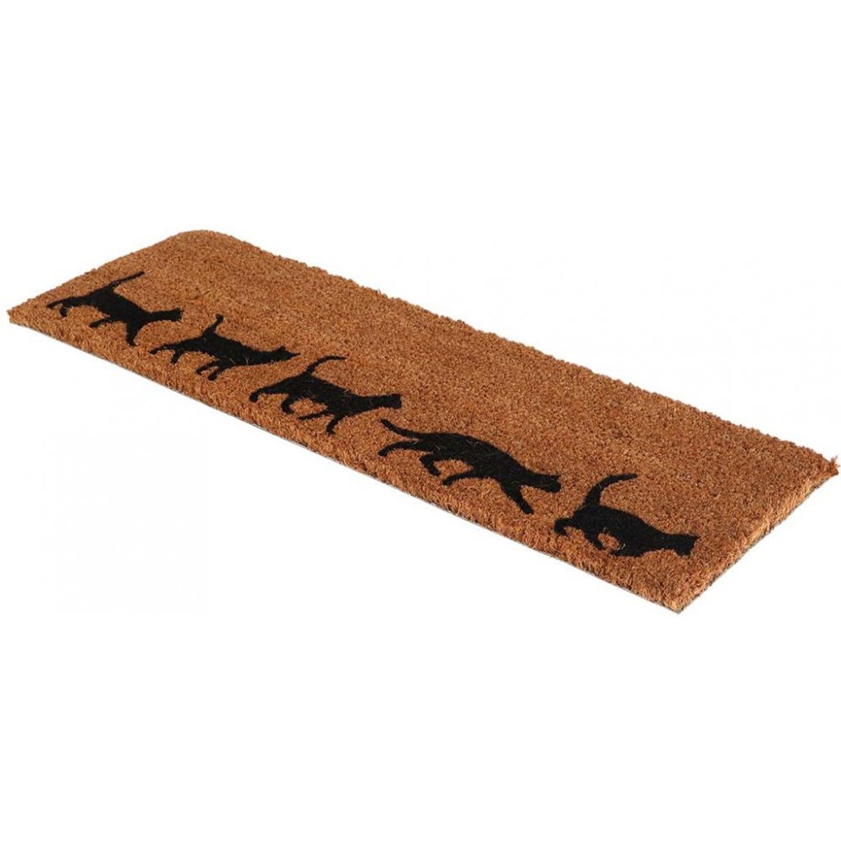 Paillasson en fibres de coco Evolution 75 x 25 cm Chats brown, BEST FOR BOOTS