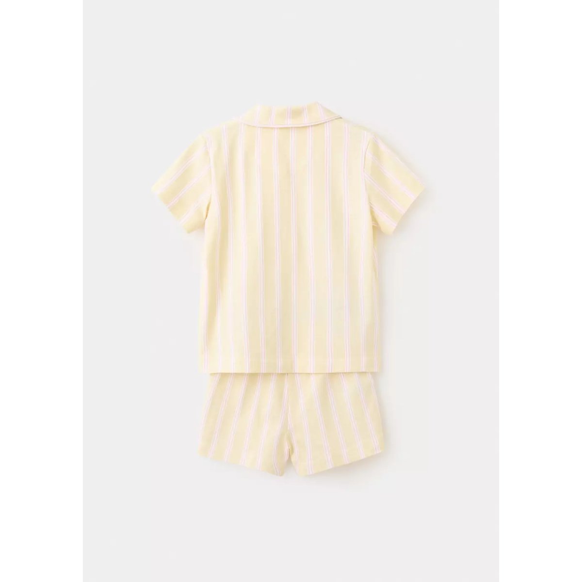 Pyjama court rayures jaune pastel, MANGO BABY