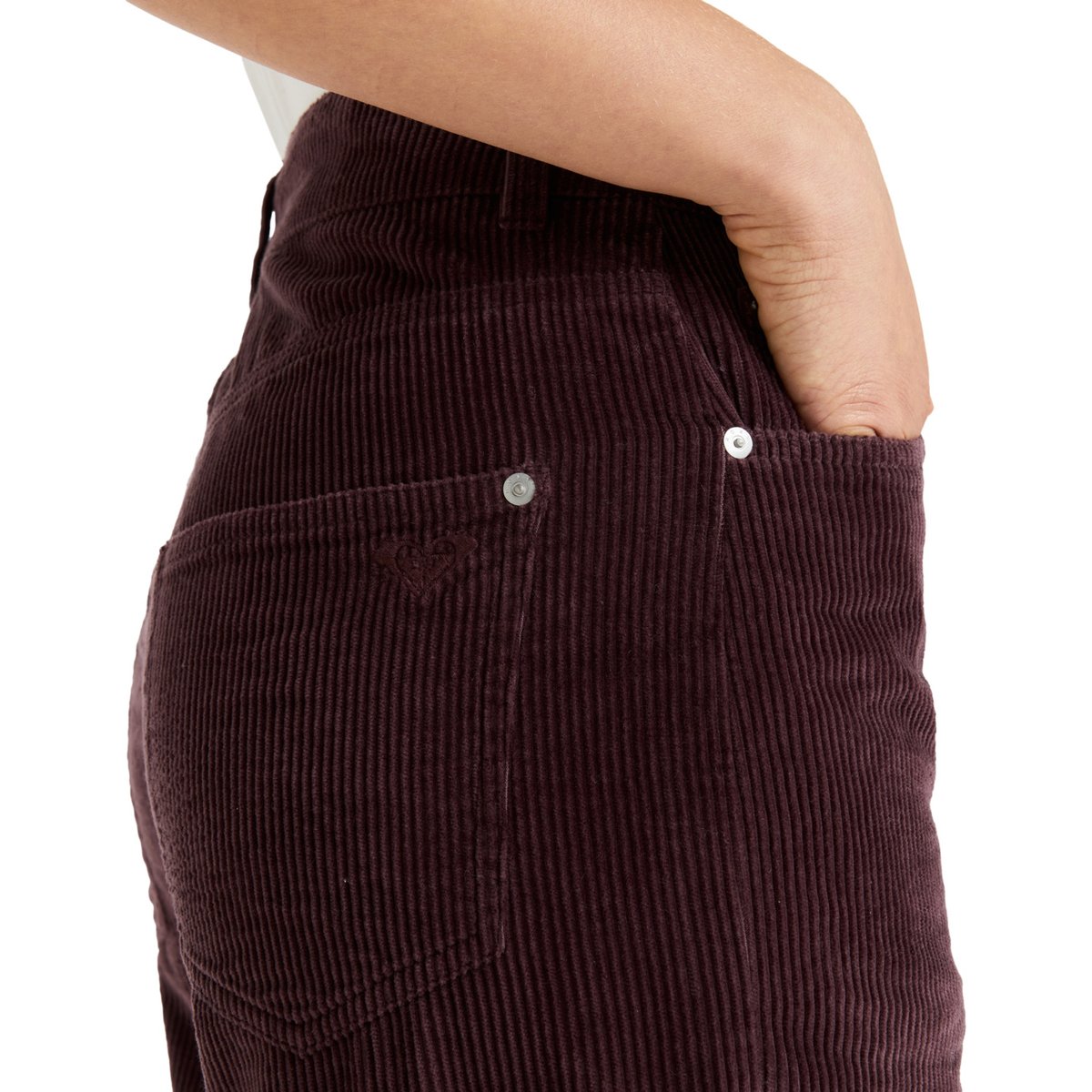 Pantalon ample en velours côtelé SURF ON CLOUD CORD. rouge huckleberry, ROXY