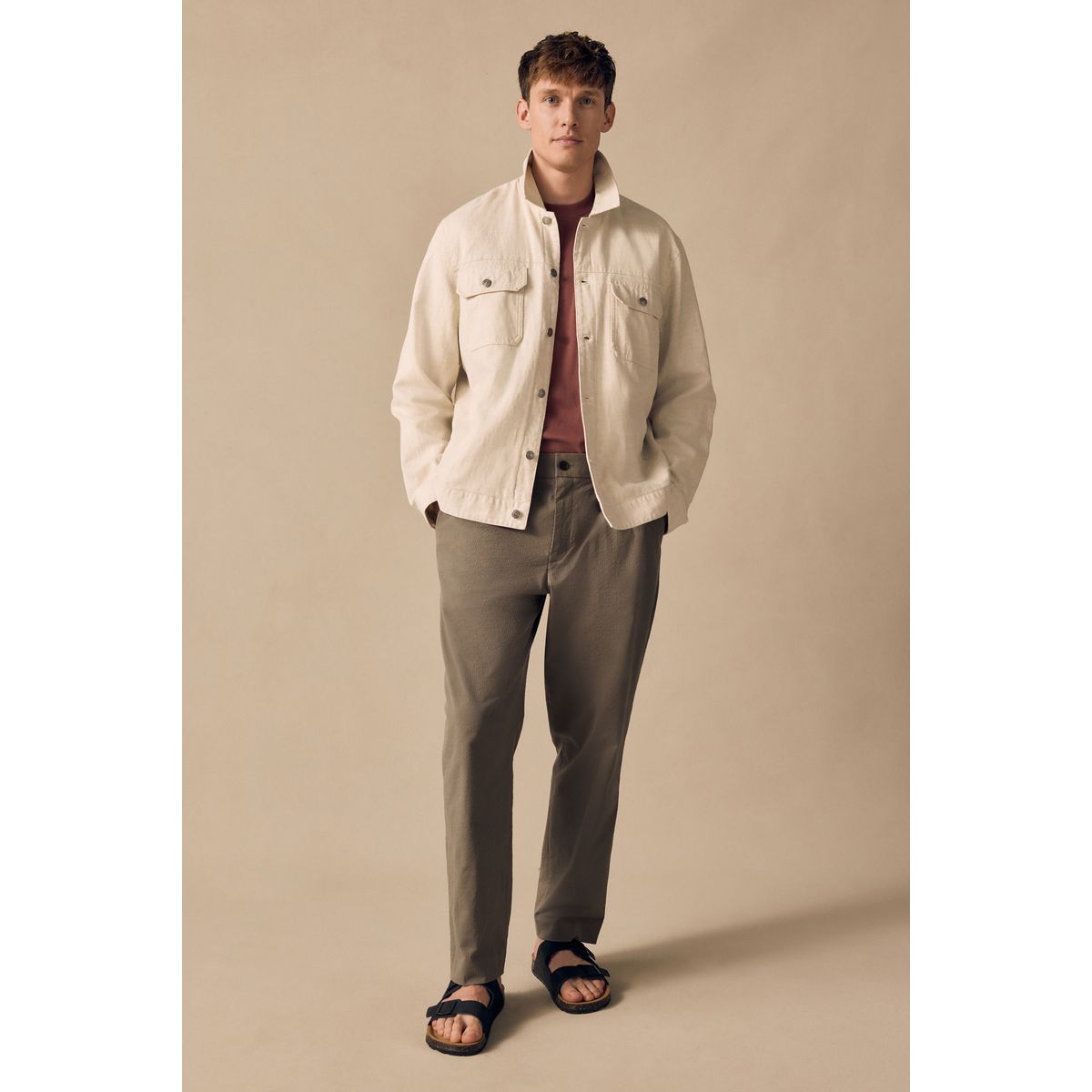 Veste-chemise légère en mélange naturel, NEXT