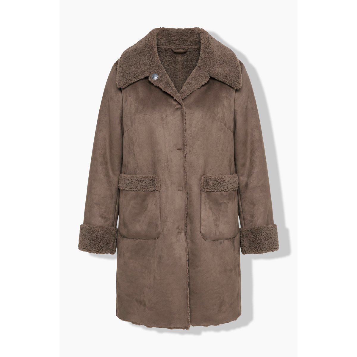 Manteau réversible (avec col) en polaire marron pâle, ULLA POPKEN