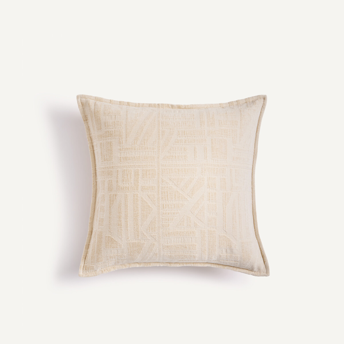 Housse de coussin chenille jacquard, Hesper ecru, AM.PM