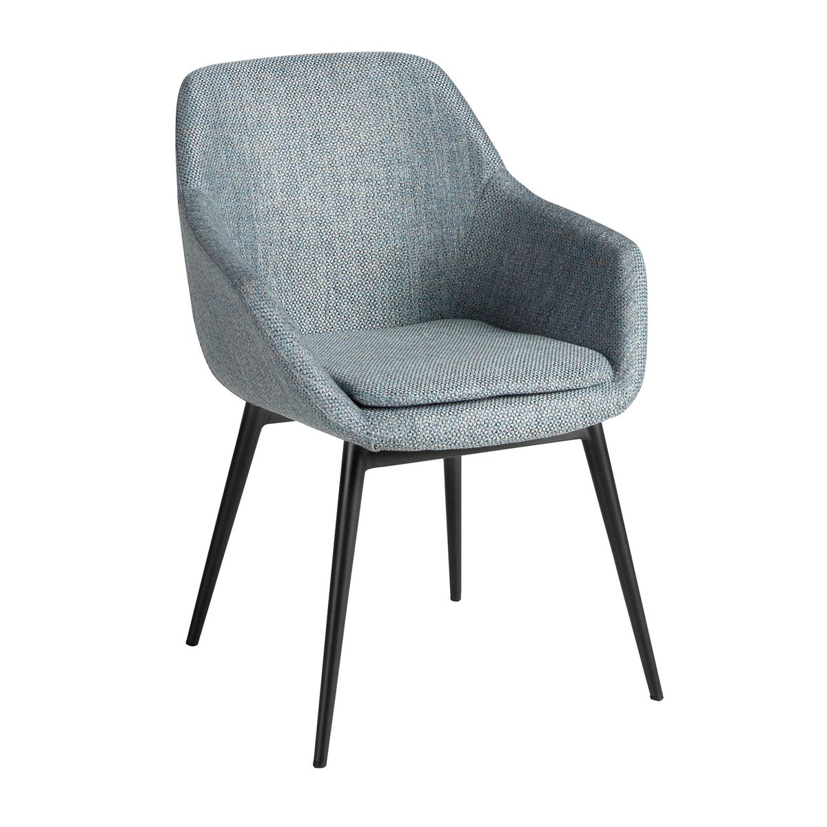 Chaise en tissu marbré mottled bluish grey | black, ANGEL CERDA