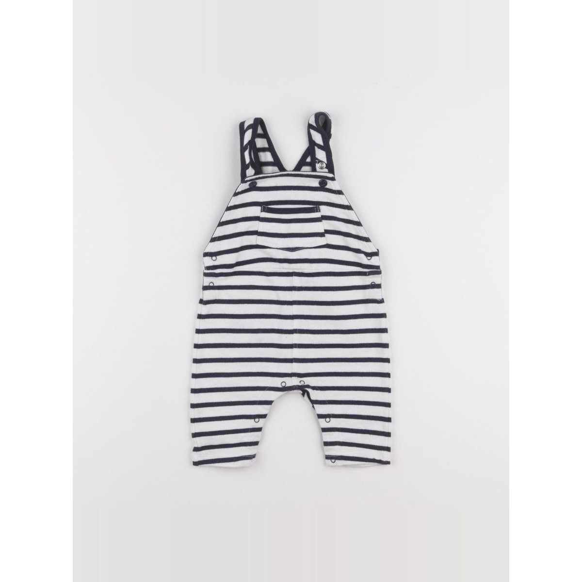 Salopette - Très bon état blanc, bleu, PETIT BATEAU