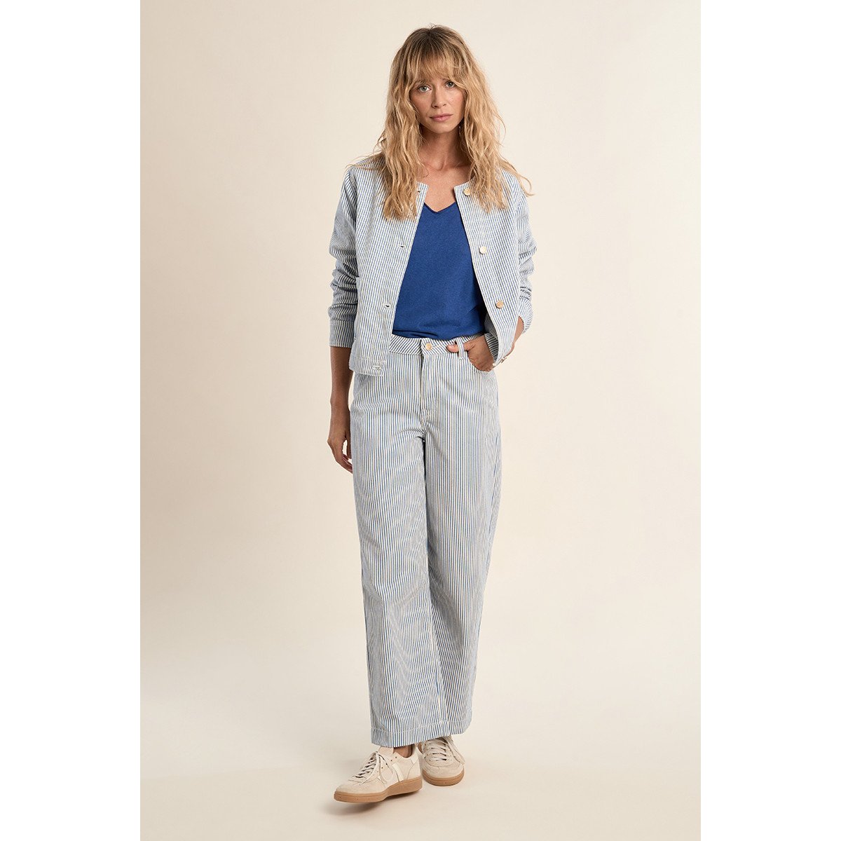 Veste rayée light blue, MOLLY BRACKEN