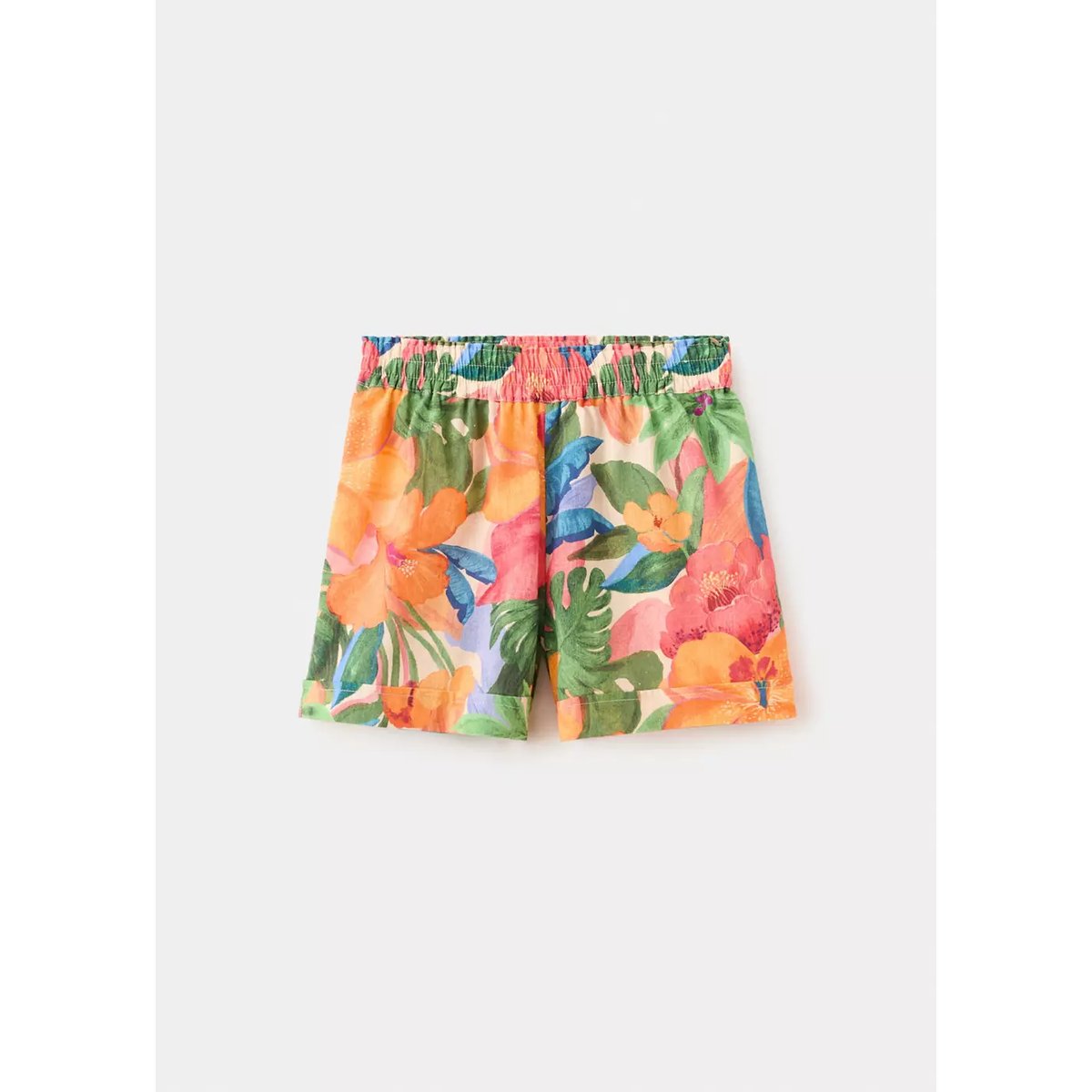 Short imprimé tropical orange, MANGO KIDS