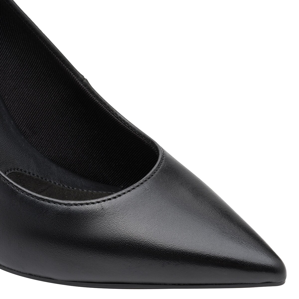 Pointed leather heels black, TAMARIS