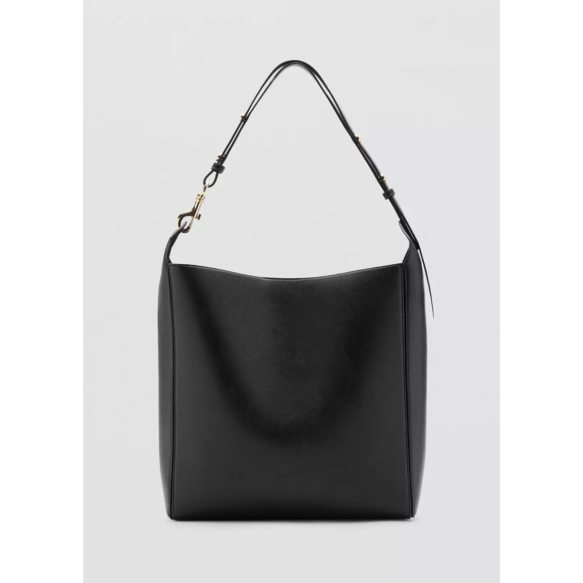Sac bucket mousqueton noir, MANGO
