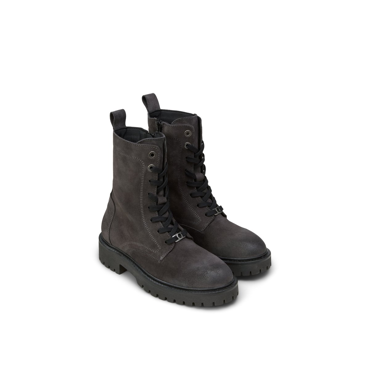 Bottes à lacets modèle Phia avec zip intérieur noir, MARC O'POLO