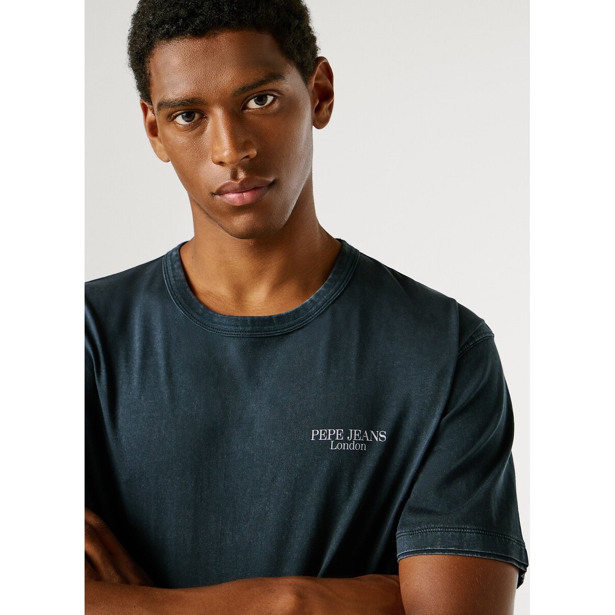 T-shirt manches courtes logo dos SPENCER noir délavé, PEPE JEANS