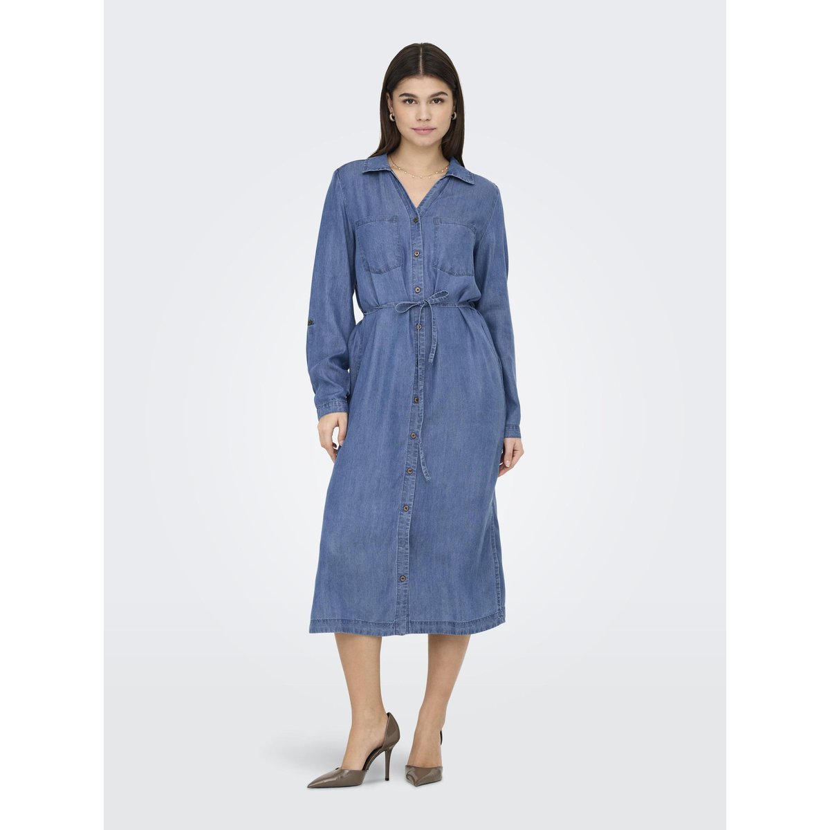 Robe Chemise medium blue denim, ONLY