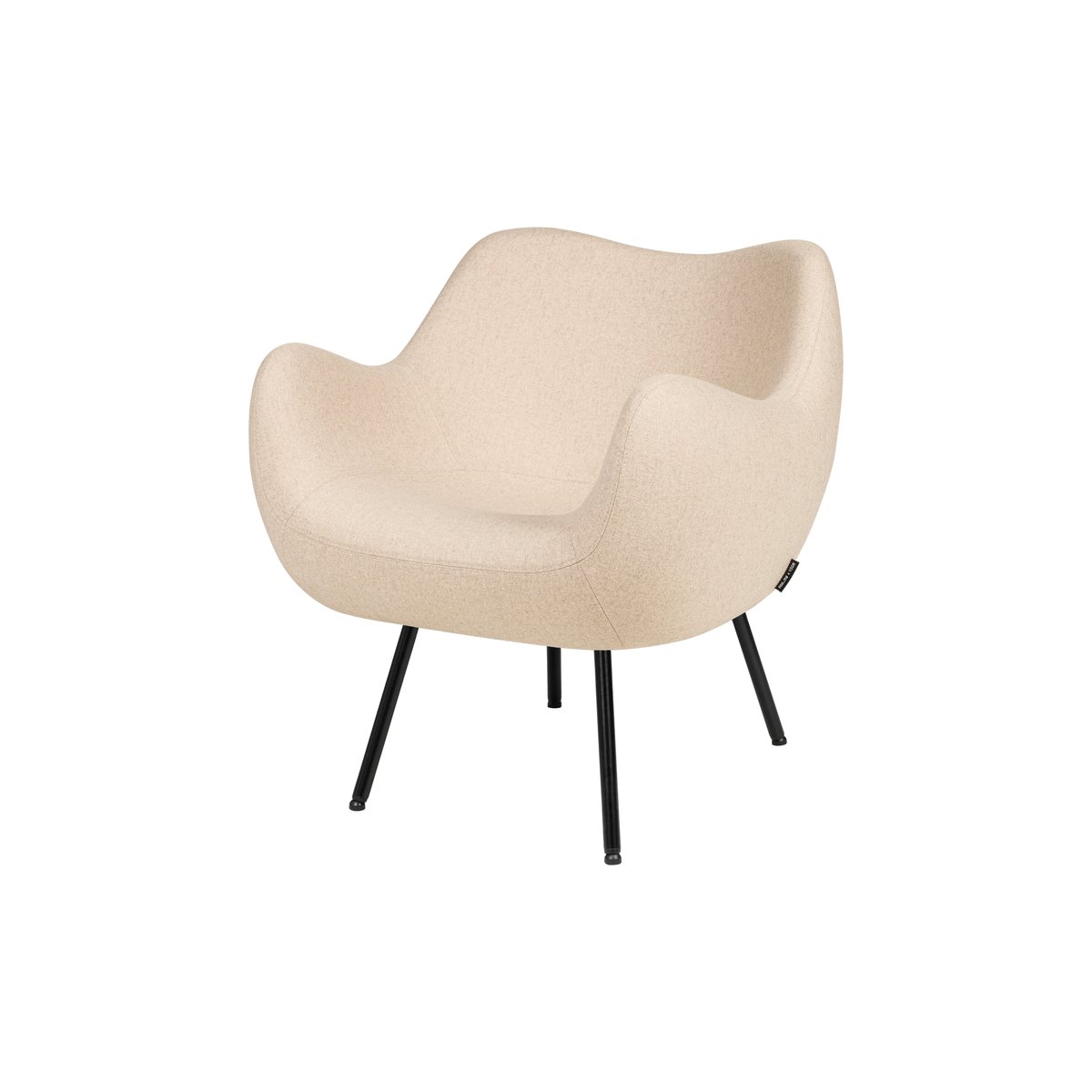 Fauteuil rétro en laine RM58 laine beige clair, NOO.MA