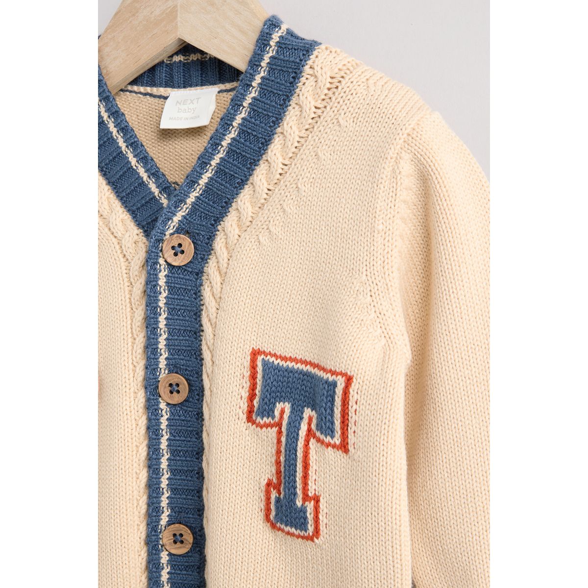 Cardigan 100 % coton ours varsity, NEXT