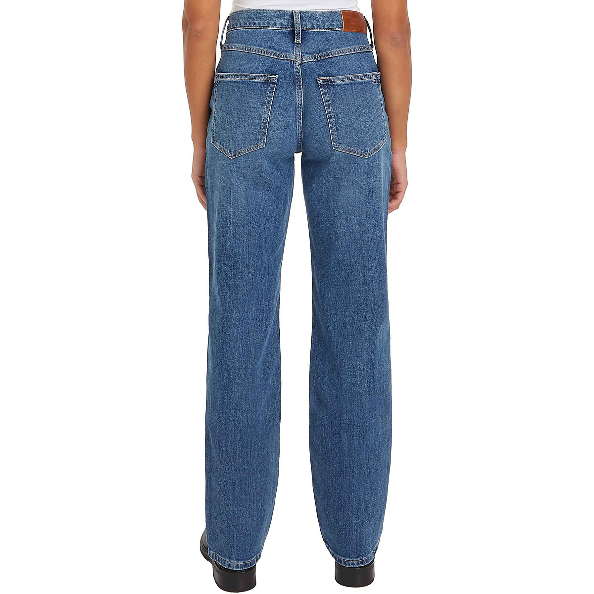 Rechte jeans in stretch denim jeansblauw, TOMMY HILFIGER