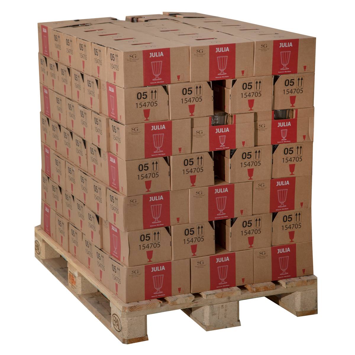 Lot de 6 verres à eau en verre JULIA transparent, SECRET DE GOURMET