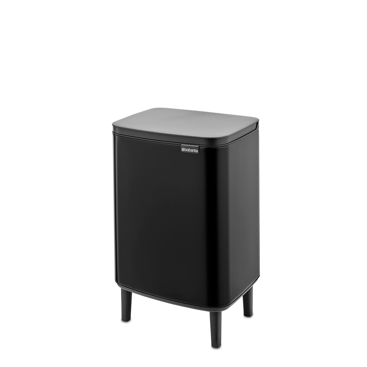 Bo Waste Bin Hi, 12L matt black, BRABANTIA