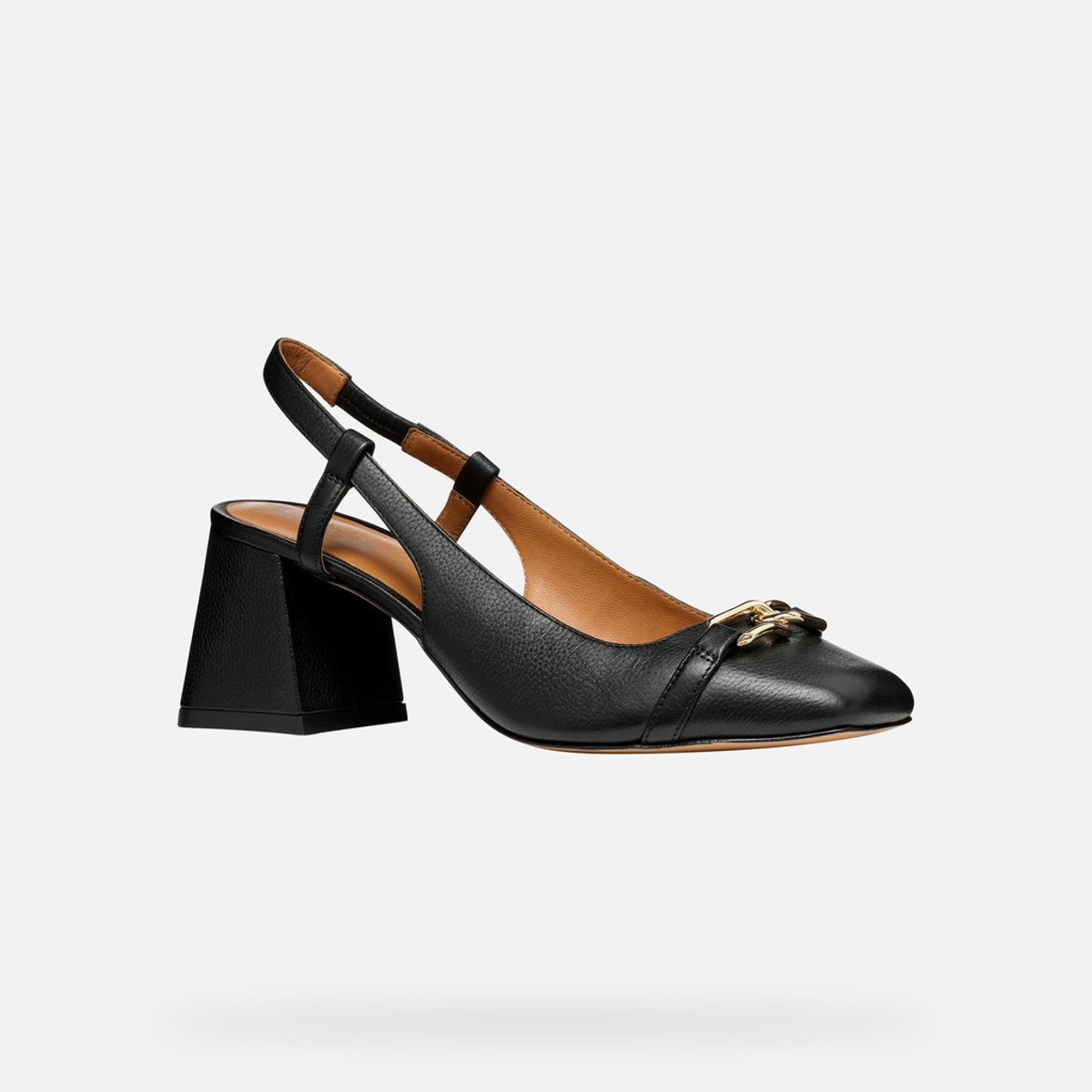 Escarpins slingback Coronilla, bout carré noir, GEOX