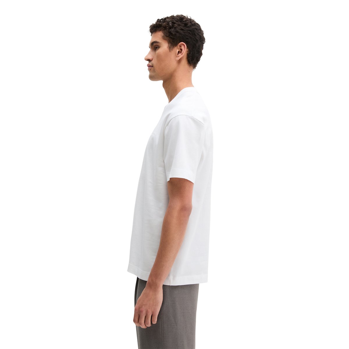 T-shirt relaxed en jersey de coton bio épais blanc, MARC O'POLO