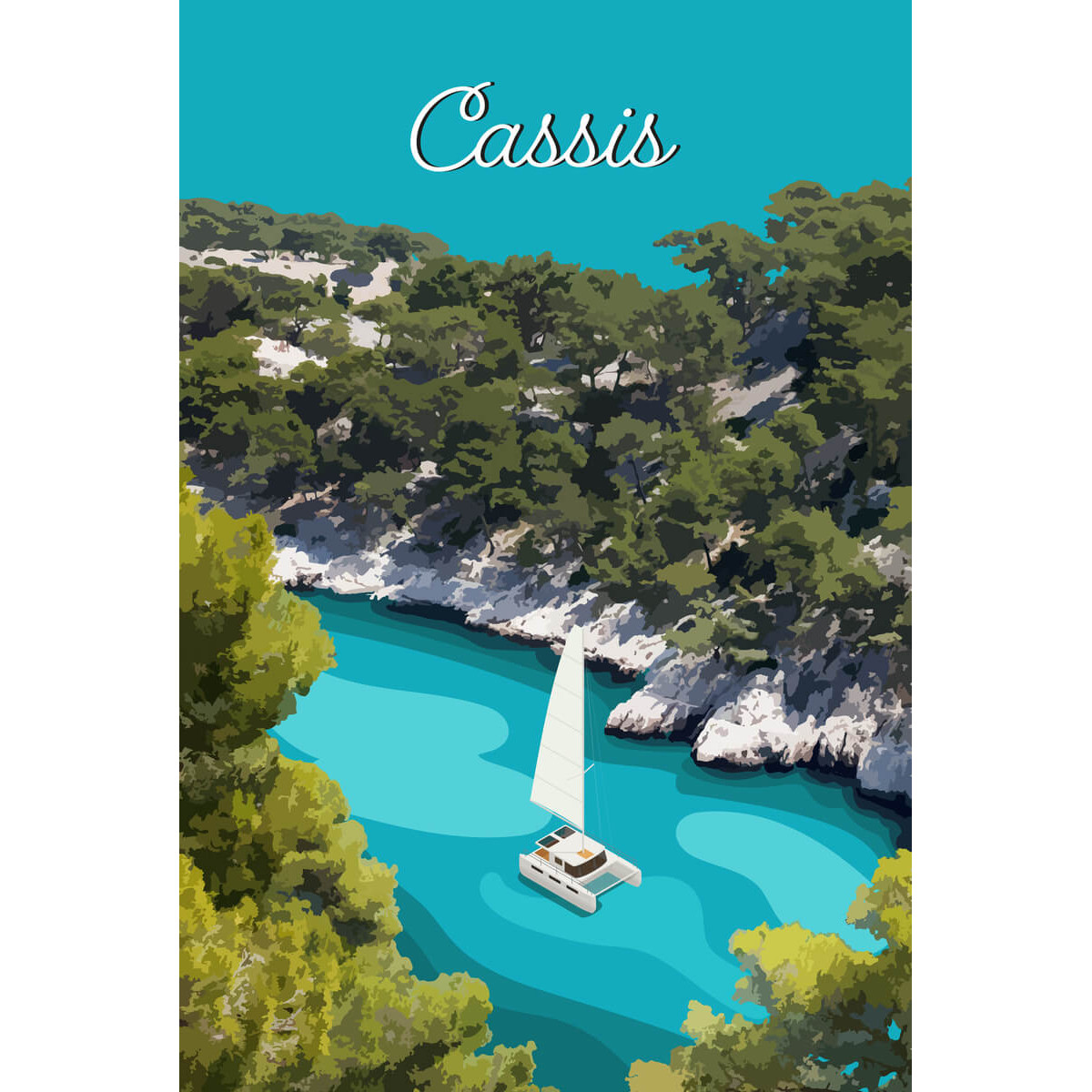Tableau Mural Illustration Cassis MER tableaux sur toile-vert, CEANOTHE