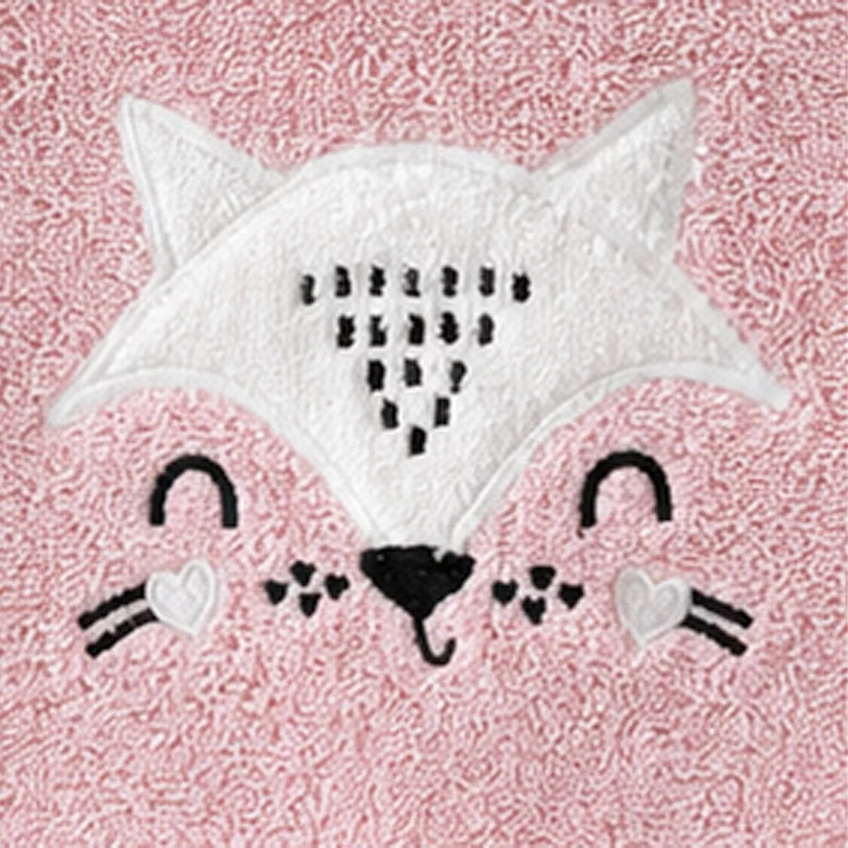Bavoir enfant pur coton PETITE RENARDE rose 30x40, GARNIER THIEBAUT