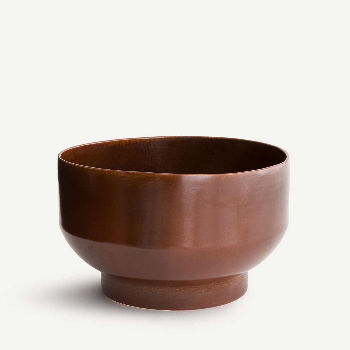 Cache pot en faïence, hauteur 23 cm, Florian chocolat, AM.PM