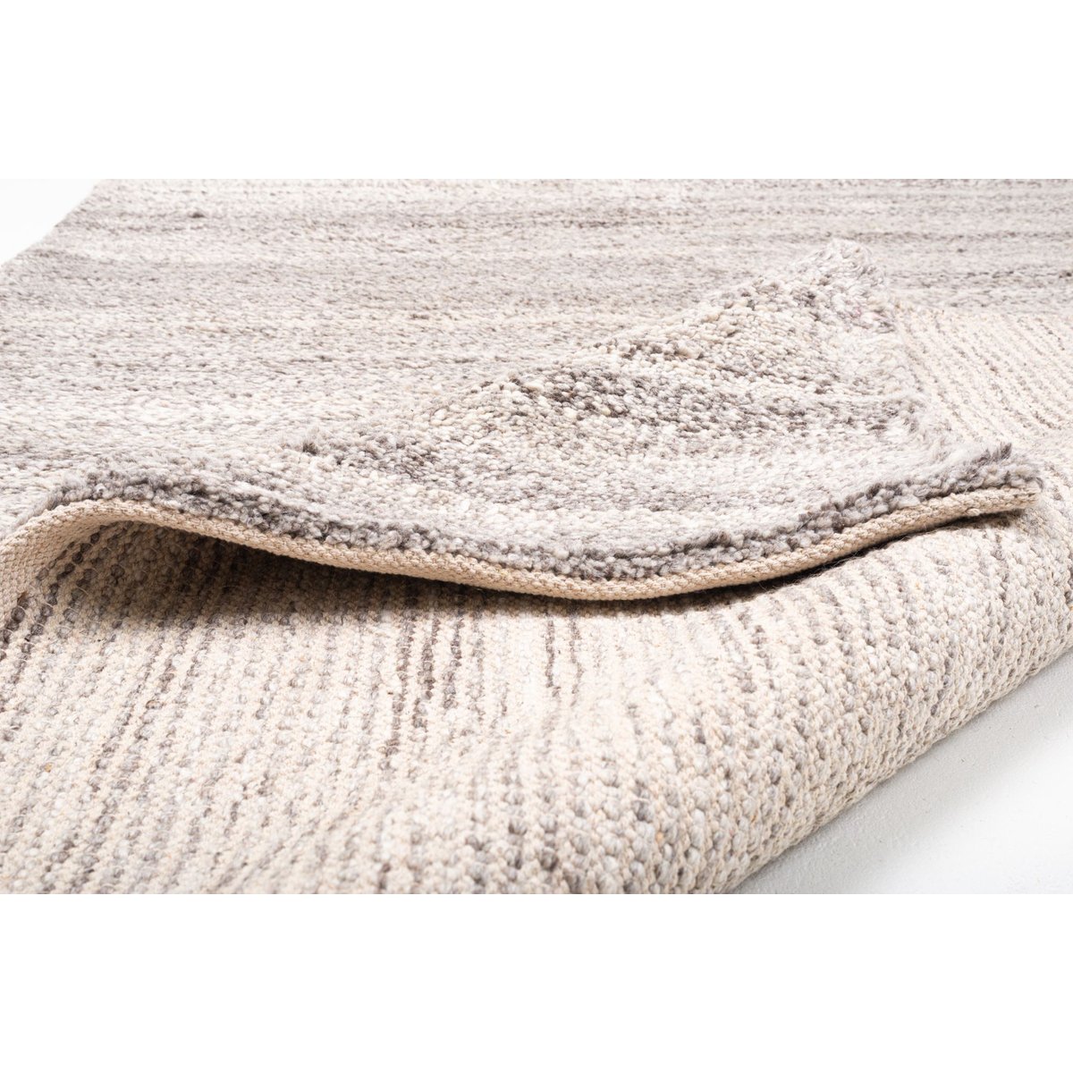 Tapis en laine vierge noué à la main gris, THEKO