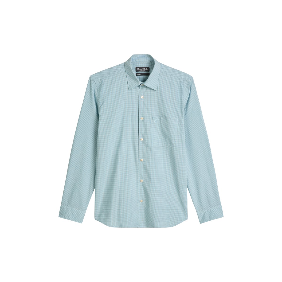 Chemise regular en carreaux vichy bleu clair, MARC O'POLO