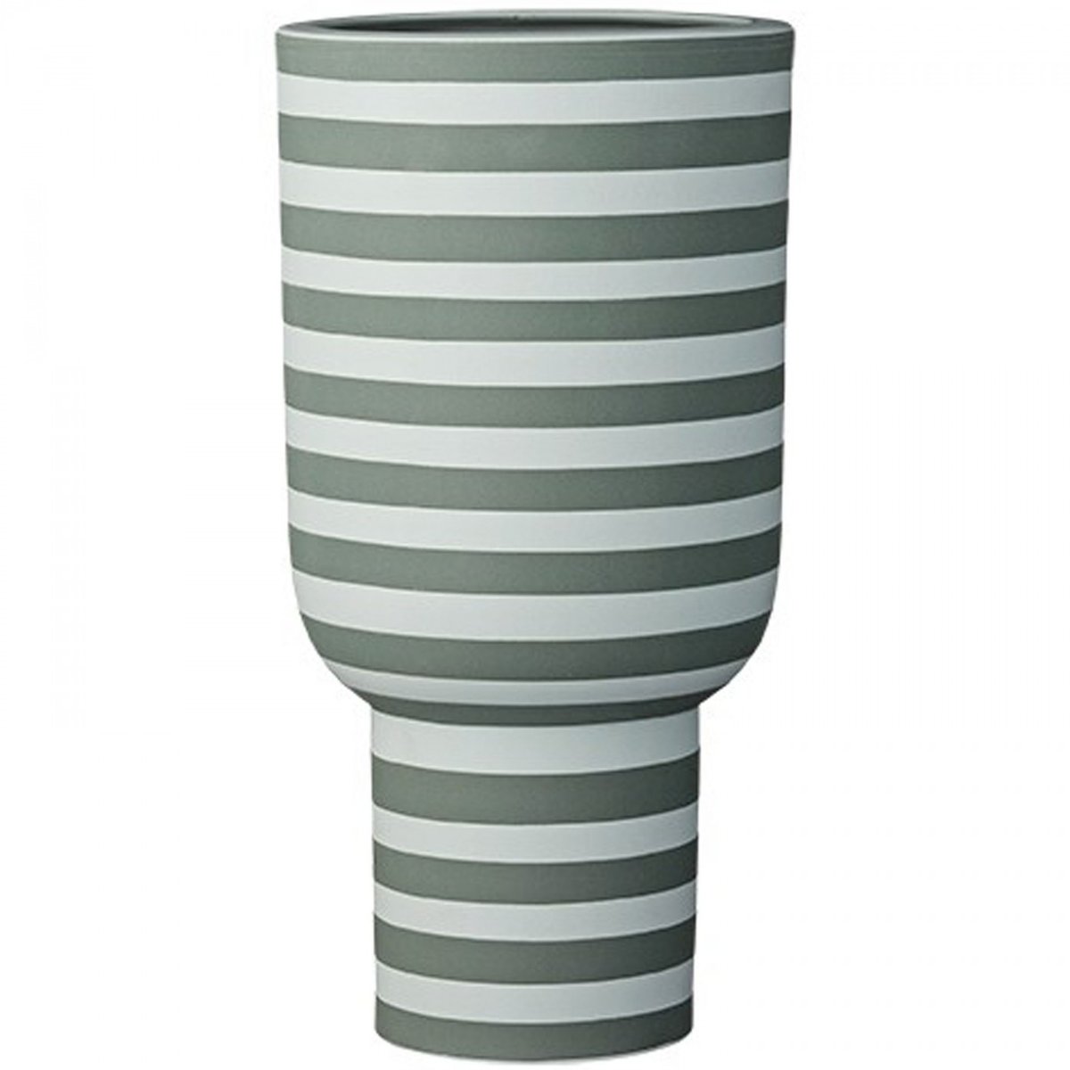 Vase en grès Varia h 30 cm vert/vert forêt, AYTM