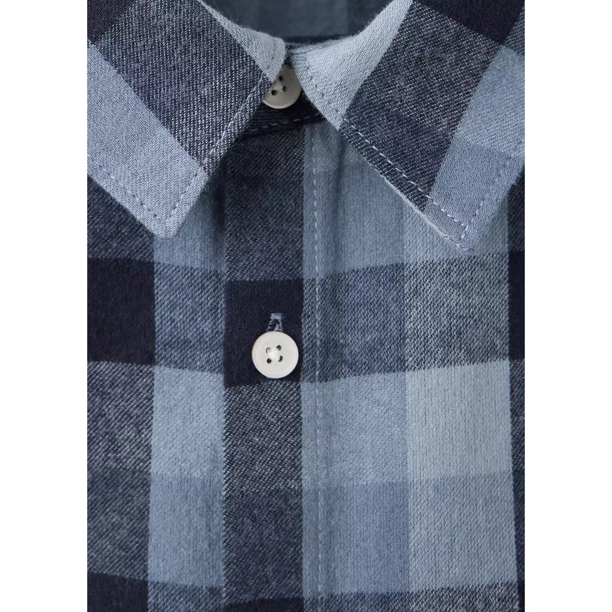 Chemise à carreaux poche bleu marine, MANGO KIDS