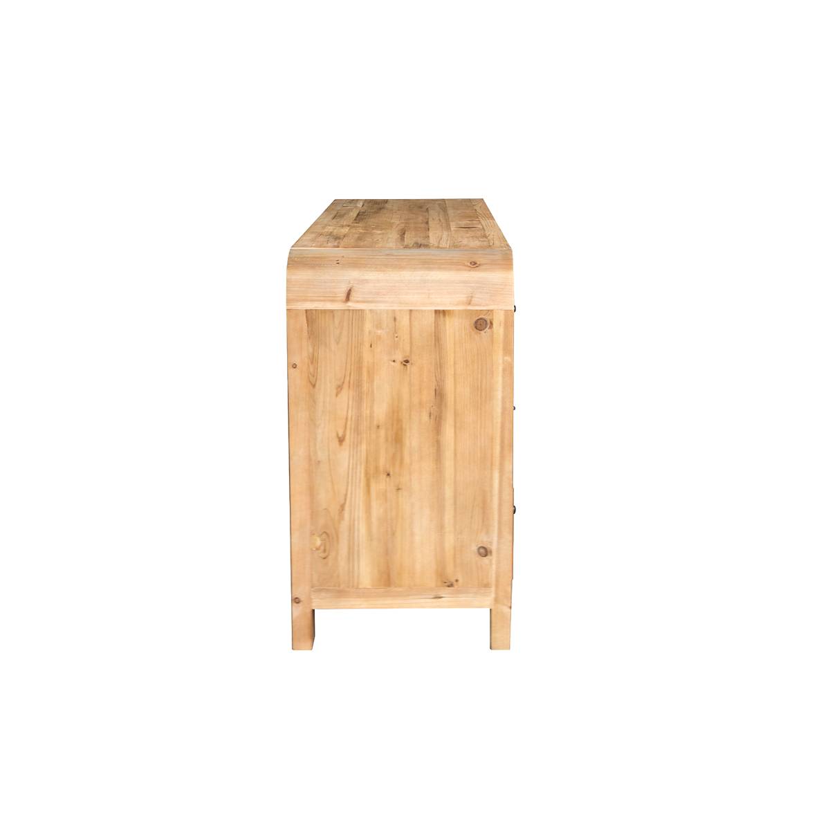Commode 8 tiroirs en bois recyclé SIGRID bois clair, MADE IN MEUBLES