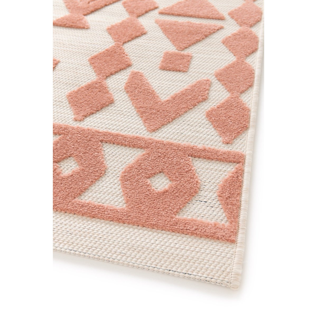 Tapis intérieur extérieur en fibres recyclées ATACAMA rose poudrée, AFK LIVING