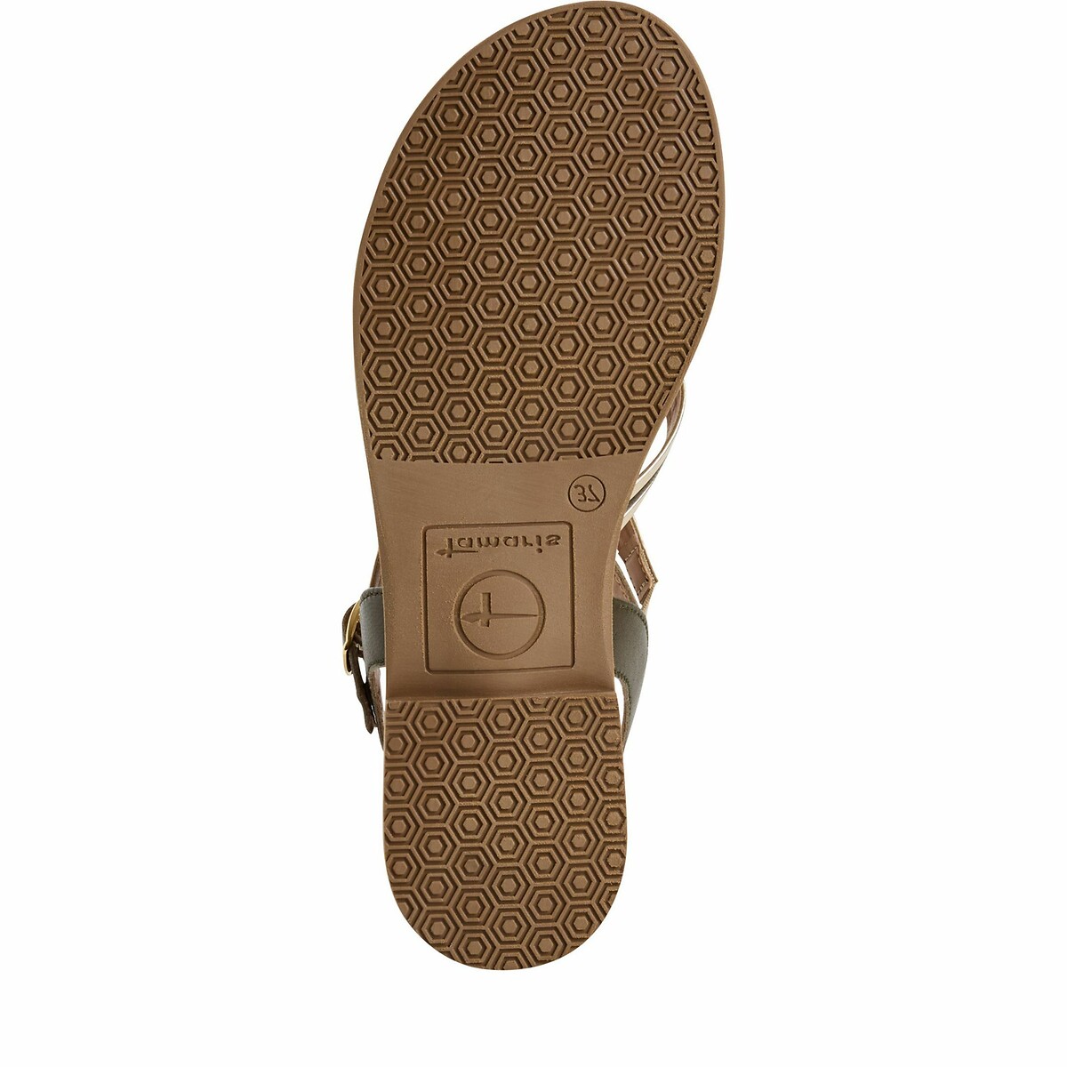 Flat Multi-Strap Sandals khaki, TAMARIS